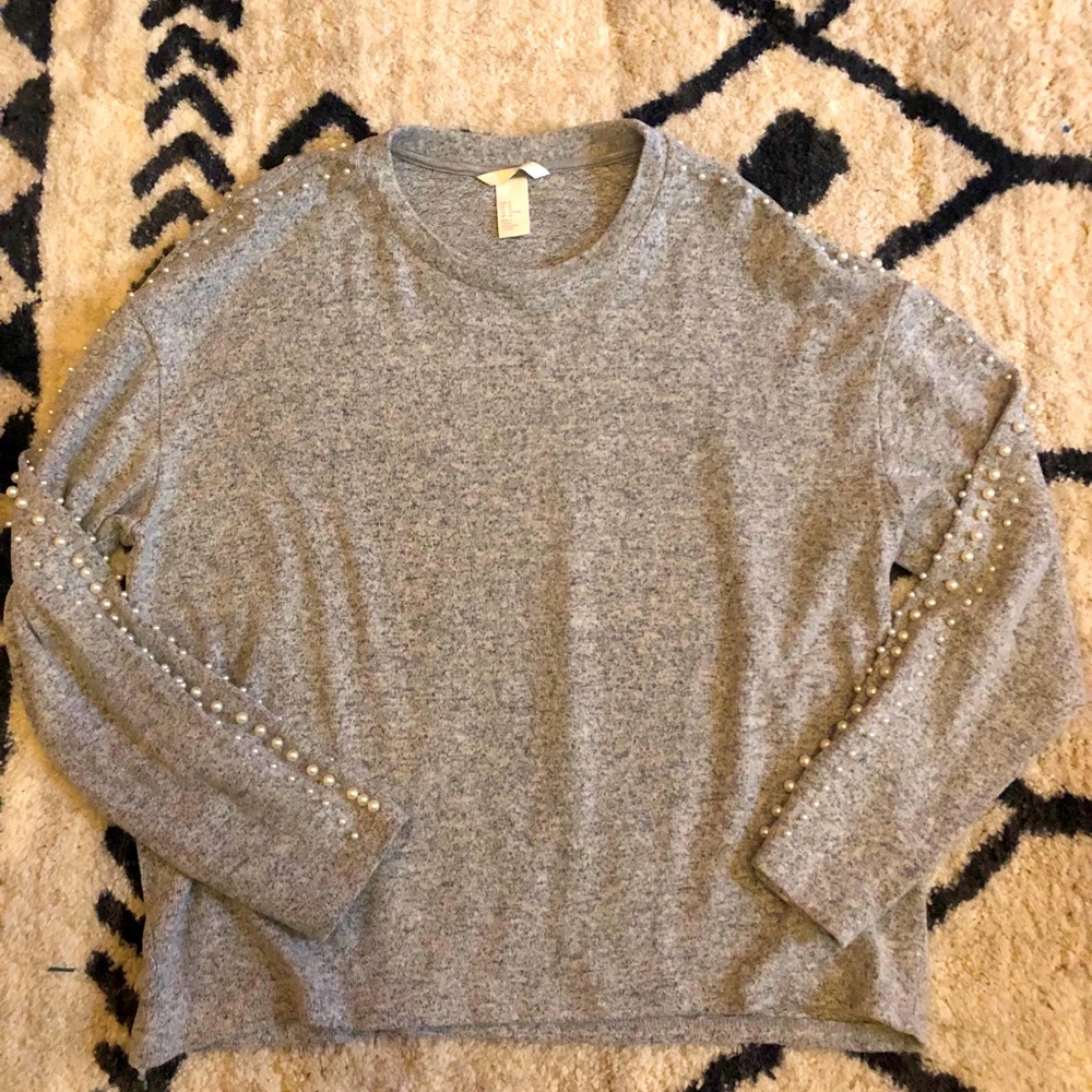 ‘Pearl’ lined sweater